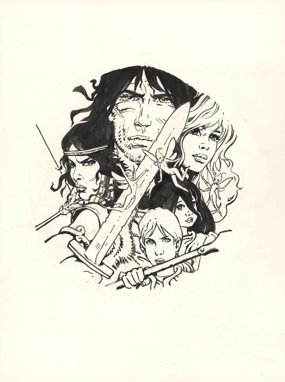 Grzegorz Rosinski - Thorgal, Illustration originale, projet 