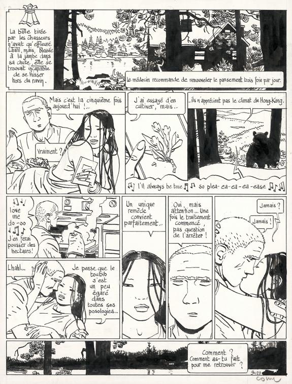 Cosey - Le Bouddha d'Azur, Tome 2, Planche originale n&deg;129