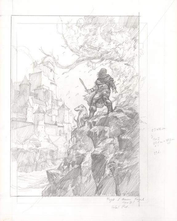 Didier Graffet - L?Assassin Royal, Crayonn&eacute; de la couverture