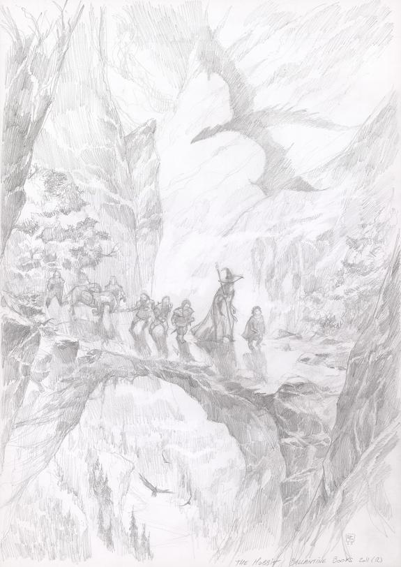Didier Graffet - The Hobbit , Crayonn&eacute; original  de recherch