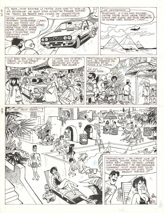 Will - Tif et Tondu, Choc 235, Planche originale n&deg;08, rusti