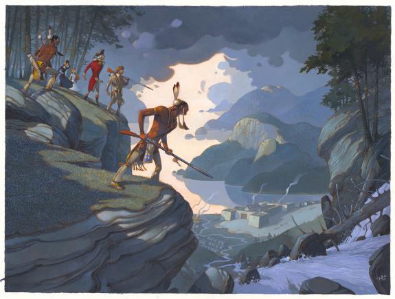 Fr&eacute;d&eacute;ric Pillot - Le Dernier des Mohicans, Illustration orig