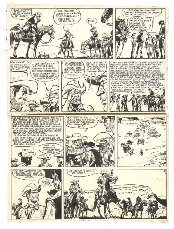 Jij&eacute; - Jerry Spring, Les Vengeurs du Sonora, Planche origina