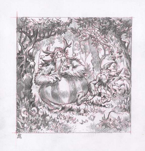 Stan Manoukian - Crayonn&eacute; original pr&eacute;paratoire - Ast&eacute;rix et