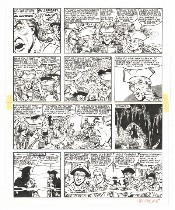 Victor Hubinon - Barbe-Rouge, Mort ou vif, Planche originale