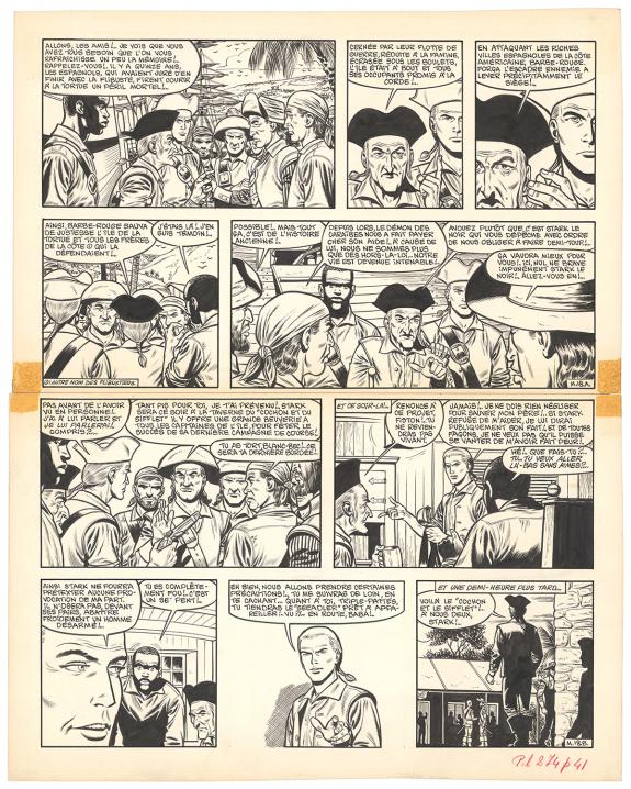 Victor Hubinon - Barbe-Rouge, Mort ou vif, Planche originale