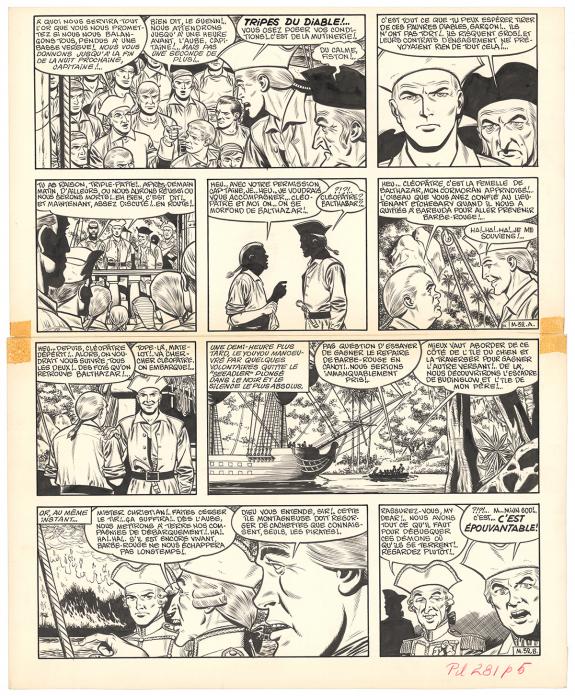 Victor Hubinon - Barbe-Rouge, Mort ou vif, Planche originale