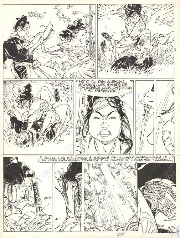 Marc Michetz - Kogaratsu, Planche originale n&deg;7, rustine dan