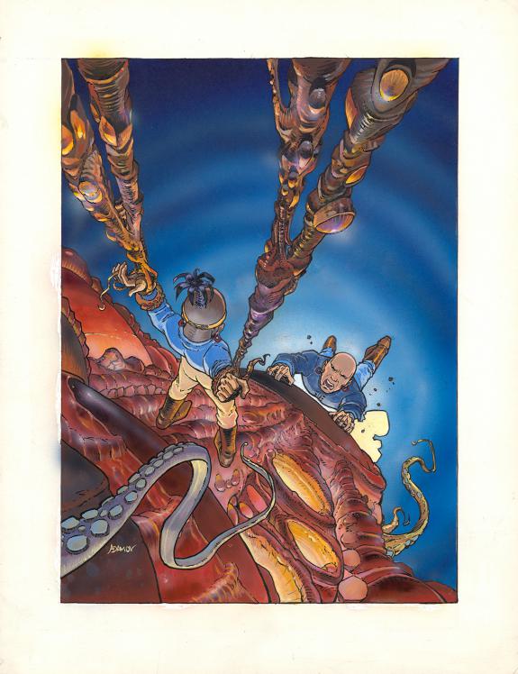 Philippe Adamov - Dayak, La Chambre verte, Illustration orig