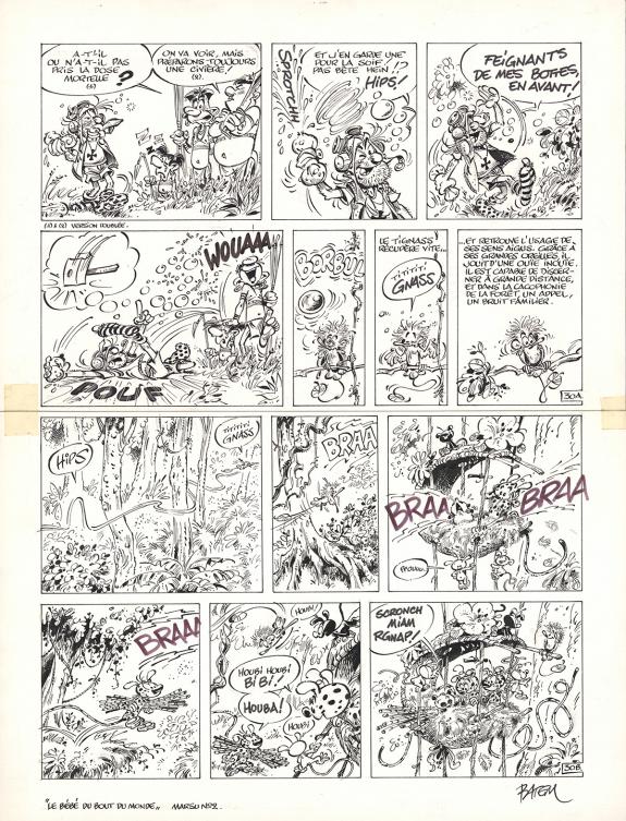 Batem - Le Marsupilami, Le B&eacute;b&eacute; du bout du monde, Planche or