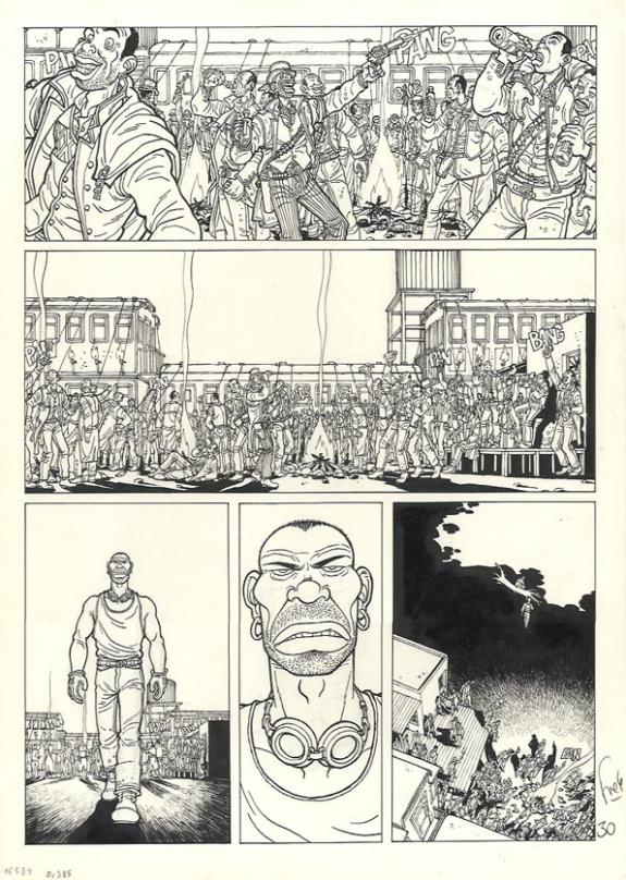 Fred Simon - Rails, Jaguars, Planche originale n&deg;30