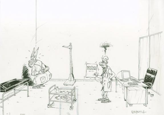 Alain Sirvent - Les Toubibs, Illustration originale, page de