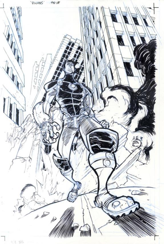 Eric Canete - Iron Villains, illustration originale