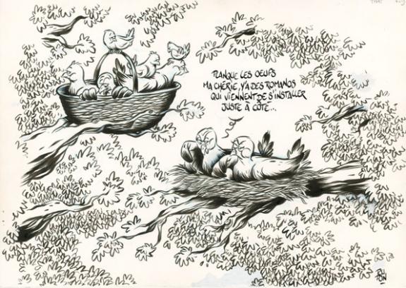 Nicolas Poupon - Le Cri de l'autruche, Illustration original