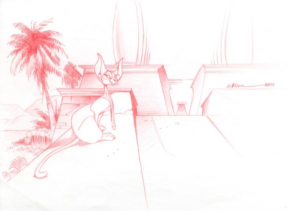 Crisse - Les Dieux du Nil, La Balade de N&eacute;fertiti, Crayonn&eacute; 