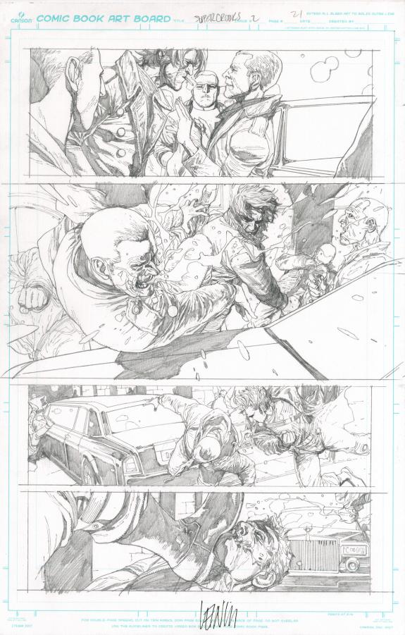 Leinil Yu - Super Croocks, Issue 02, Planche originale n&deg;21