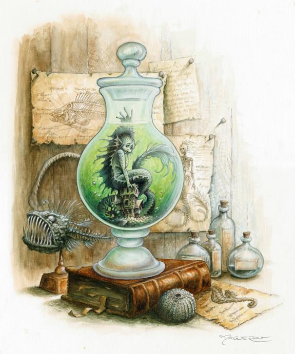 Pascal Mogu&eacute;rou - L'heure des f&eacute;es, Illustration originale