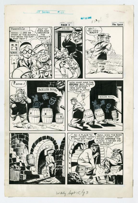 Will Eisner - Le Spirit, Planche originale n&deg;03 de l'histoir