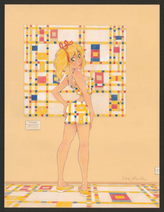 Dean Yeagle - Illustration intitul&eacute;e ?Mandy Mondrian?, r&eacute;ali