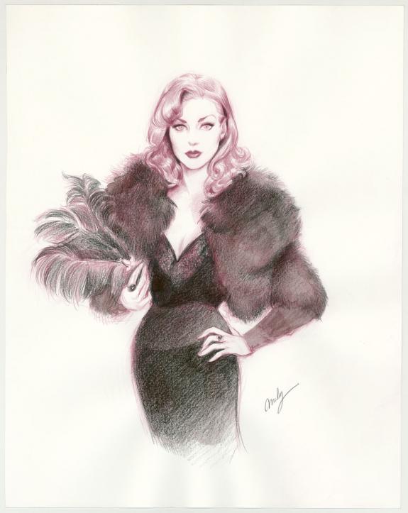 Maly Siri - Pin-up Art, Illustration originale intitul&eacute;e "Iv