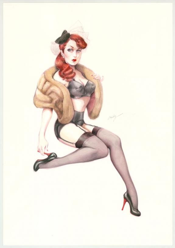 Maly Siri - Pin-up Art, Illustration originale intitul&eacute;e "La