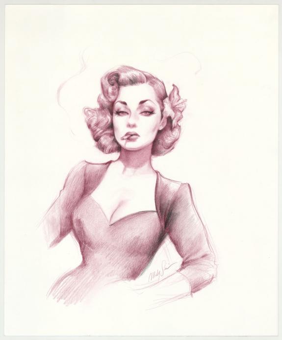 Maly Siri - Pin-up Art, Illustration originale intitul&eacute;e "Iv