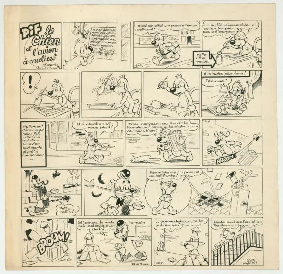 Rmas - Pif le chien, Planche originale n&deg;01 publi&eacute;e dans Vai
