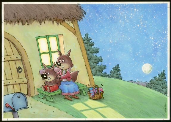 Philippe Matter - Mini-Loup, Illustration originale de l'alb