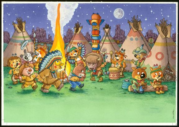 Philippe Matter - Mini-Loup, Illustration originale de l'alb