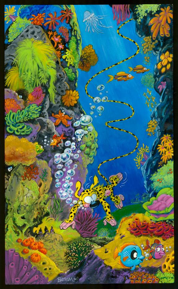 Batem - Le Marsupilami, Illustration originale, Le Marsupila