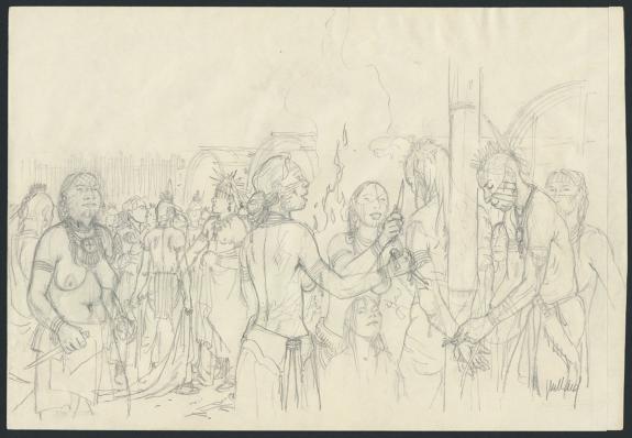 Andr&eacute; Juillard - Plume aux Vents, Illustration originale