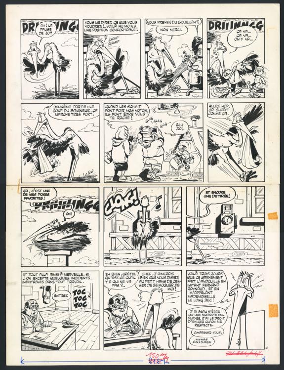 Marcel Gotlib - Les Dingodossiers , Planche originale 4 pour