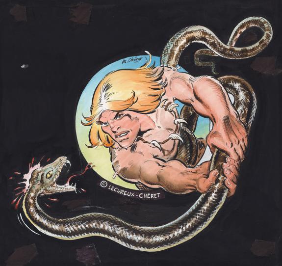 Andr&eacute; Cheret - Rahan, Int&eacute;grale, Illustration originale, pro