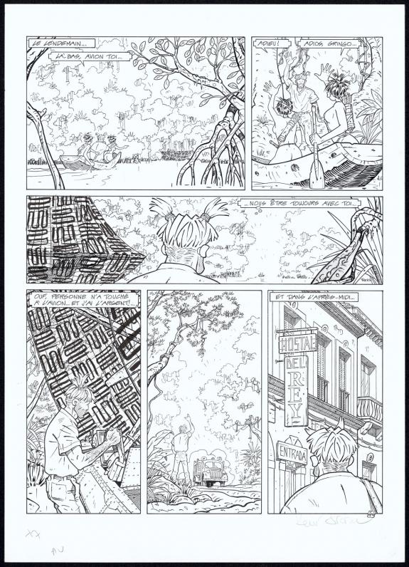 Ren&eacute; Sterne - Adler, La Jungle rouge, Planche originale N&deg;44