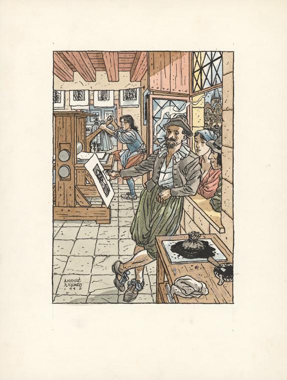 Andr&eacute; Juillard - Illustration originale, affiche pour l'impr