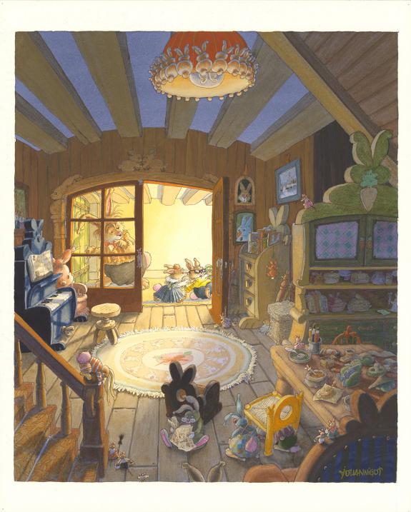 Lo&iuml;c Jouannigot - La Famille Passiflore , Int&eacute;rieur. Le reto