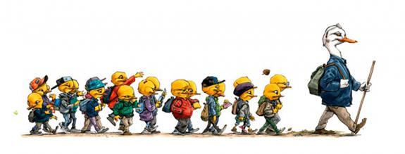 Guznag - Illustration originale, Course d'&eacute;cole. S&eacute;lection "