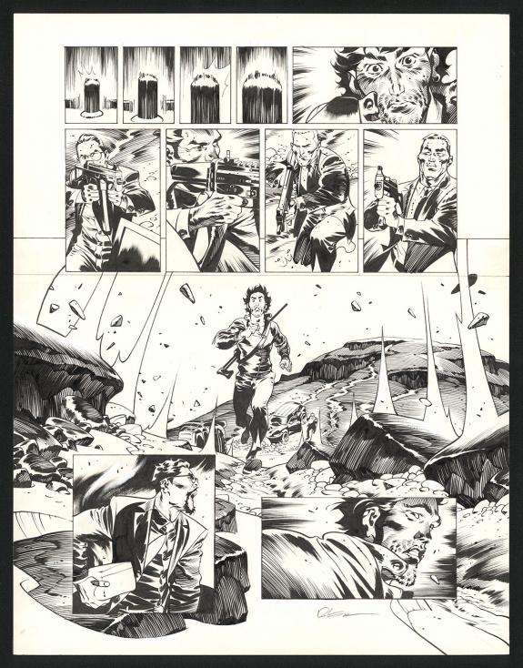 Roger - Jazz Maynard, Trois corbeaux, Planche originale n&deg;28