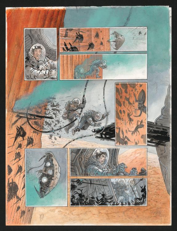 Serge Pell&eacute; - Orbital, Implosion, Planche originale n&deg;6