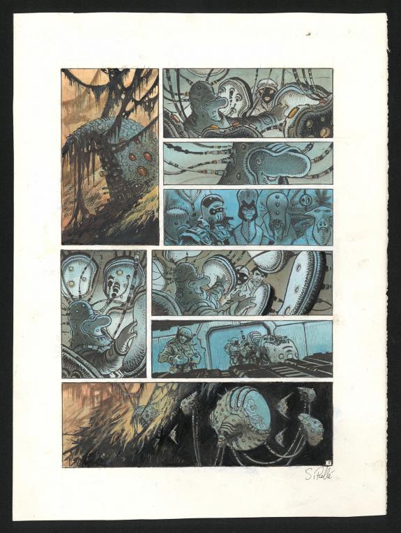 Serge Pell&eacute; - Orbital, Contacts, Planche originale n&deg;7