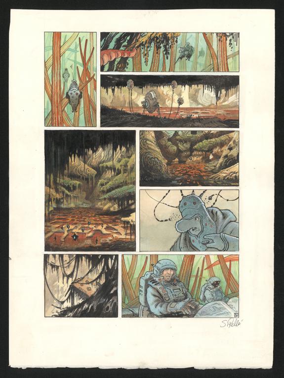 Serge Pell&eacute; - Orbital, Contacts, Planche originale n&deg;14