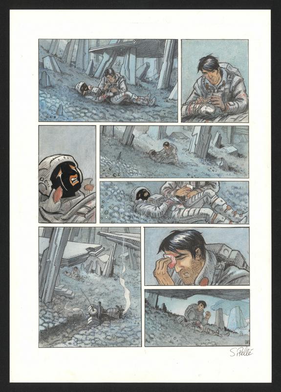 Serge Pell&eacute; - Orbital, Contacts, Planche originale n&deg;28