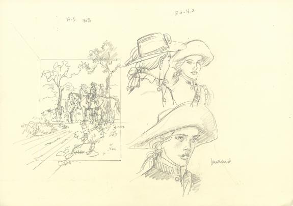 Andr&eacute; Juillard - Plume aux Vents, Illustration originale, re