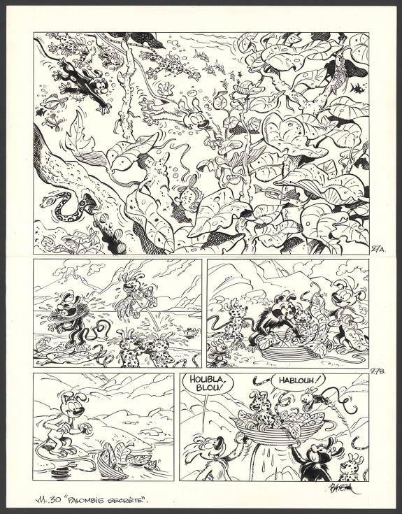 Batem - Le Marsupilami, Palombie secr&egrave;te, Planche originale 