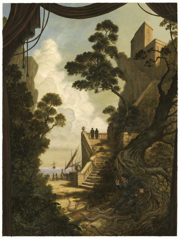 Julien Delval - Othello, Acte II, Sc&egrave;ne 1, Illustration orig