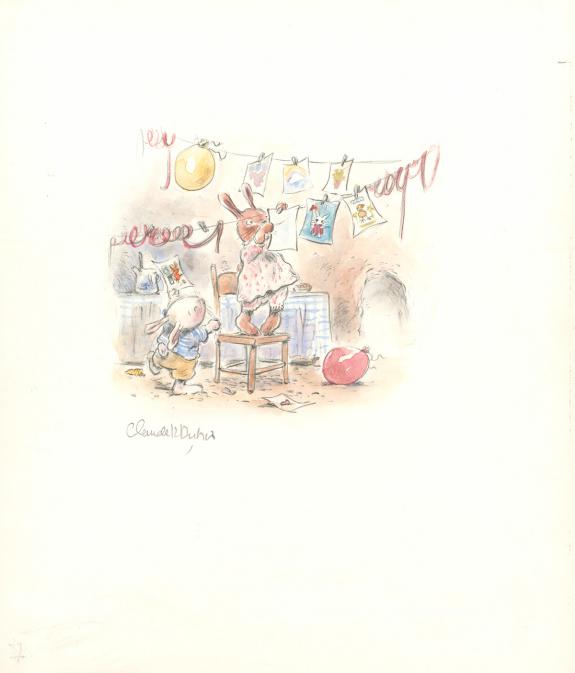 Claude K. Dubois - Encore un jour sans Papa, Illustration or