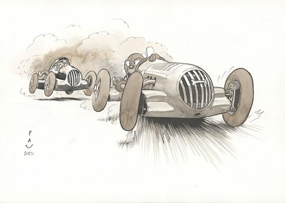 Pau  - Curtiss Hill, Illustration originale in&eacute;dite