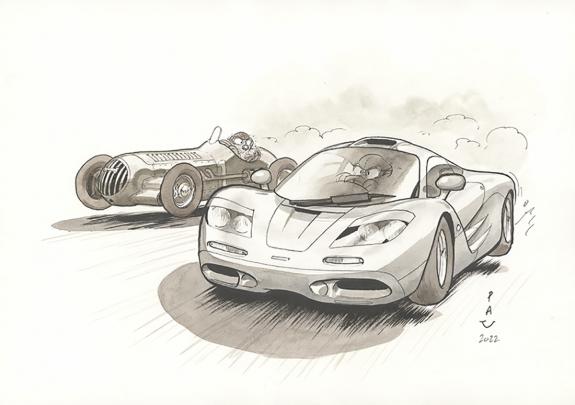 Pau  - Curtiss Hill, Illustration originale in&eacute;dite