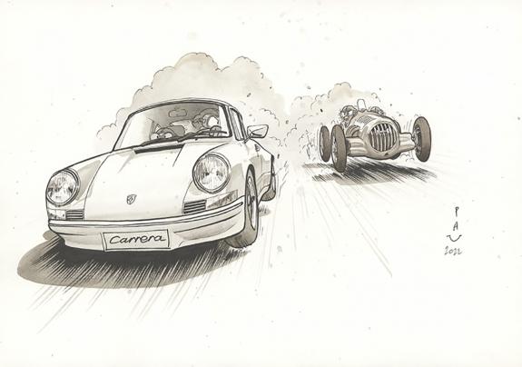 Pau  - Curtiss Hill, Illustration originale in&eacute;dite