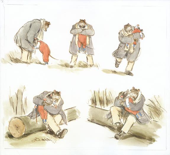 Gabrielle Vincent - Ernest et C&eacute;lestine, La Cabane, Illustra